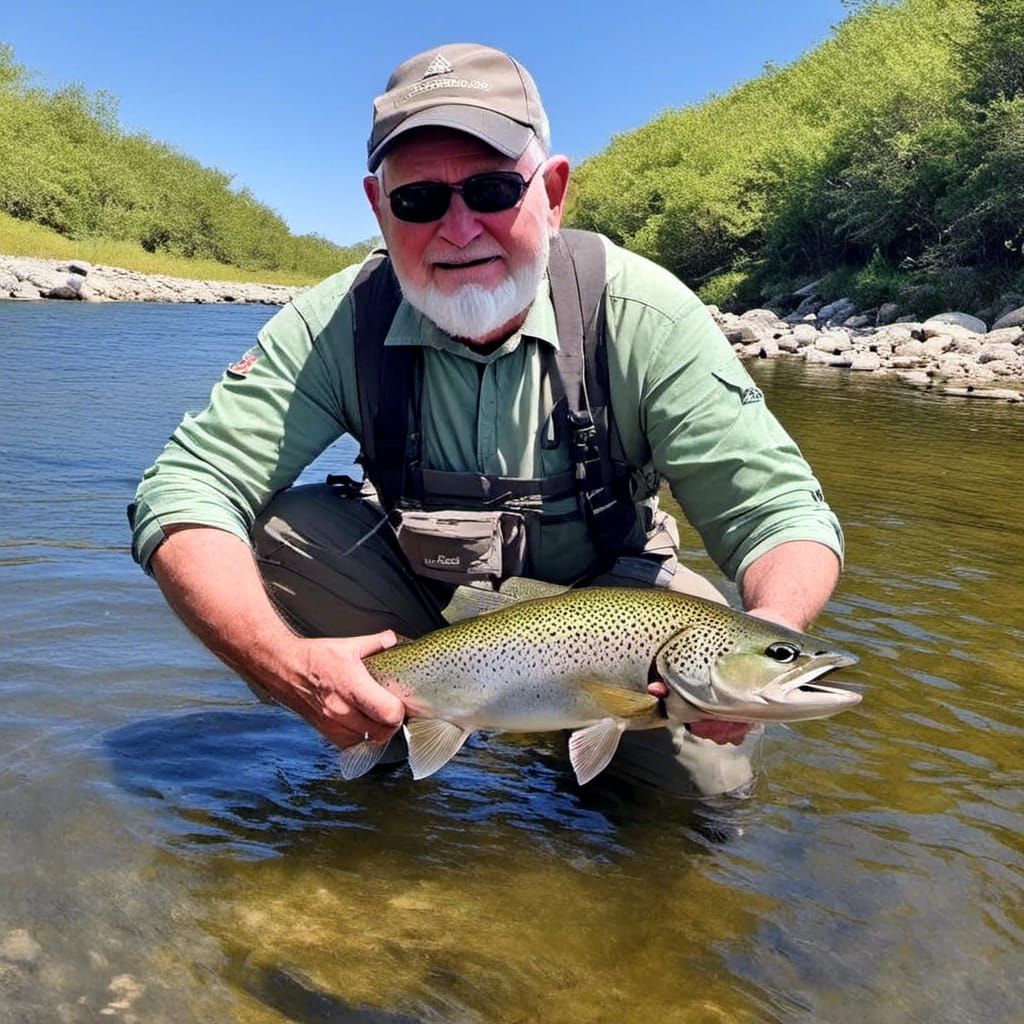 Fly Fishing Success: Catching a Large Rainbow Trout
