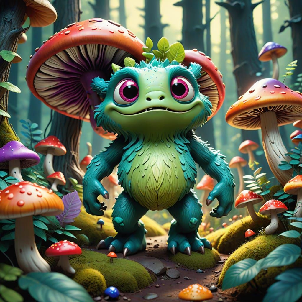 Cyberpunk-Inspired Forest Monster Reveals its Berry-Like For...