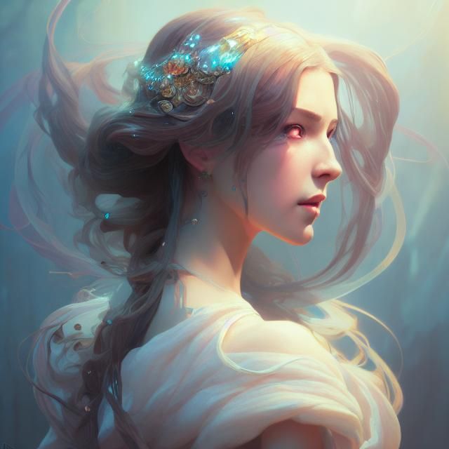 Exquisite Princess Portrait in Hyperdetailed Style