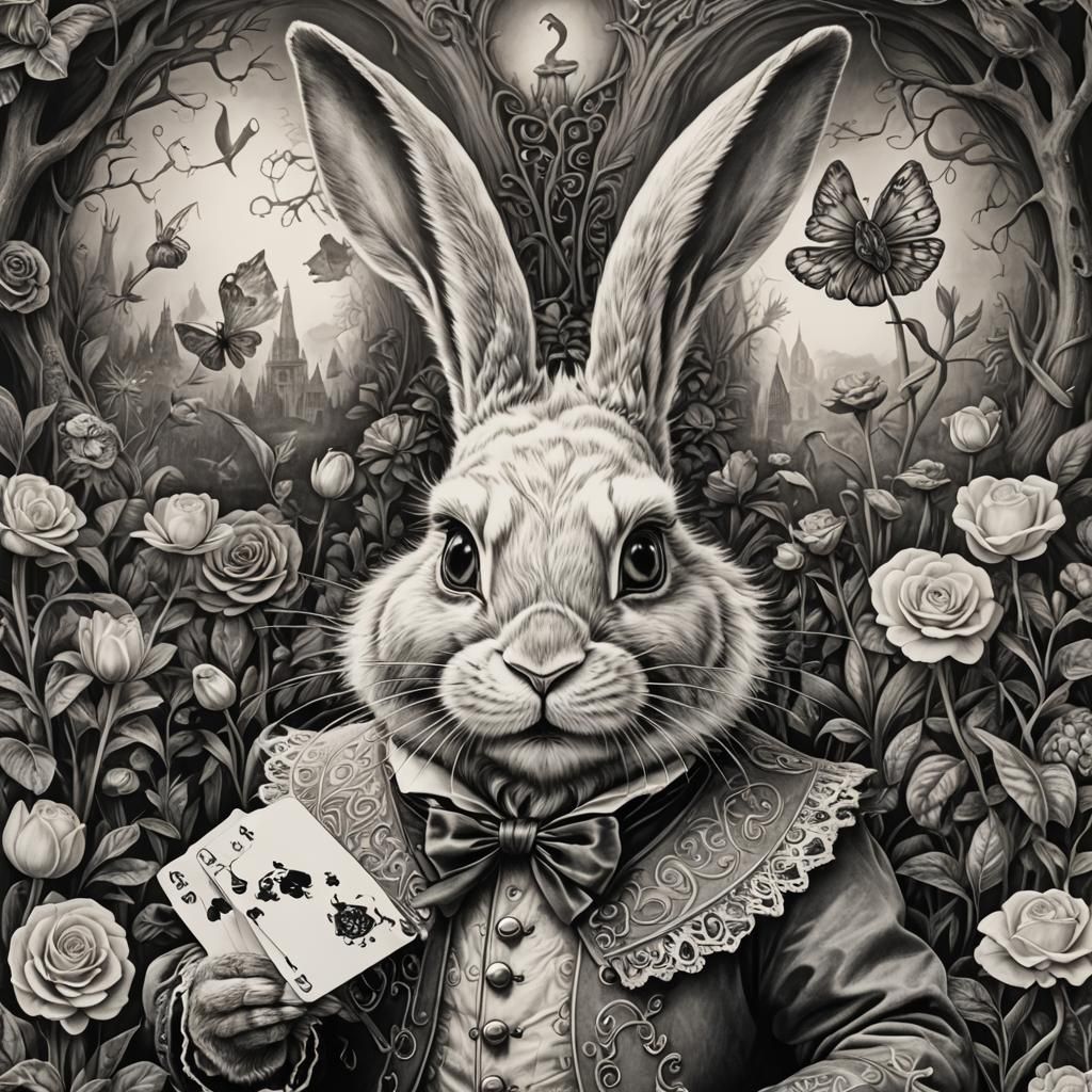 Alice in Wonderland white rabbit