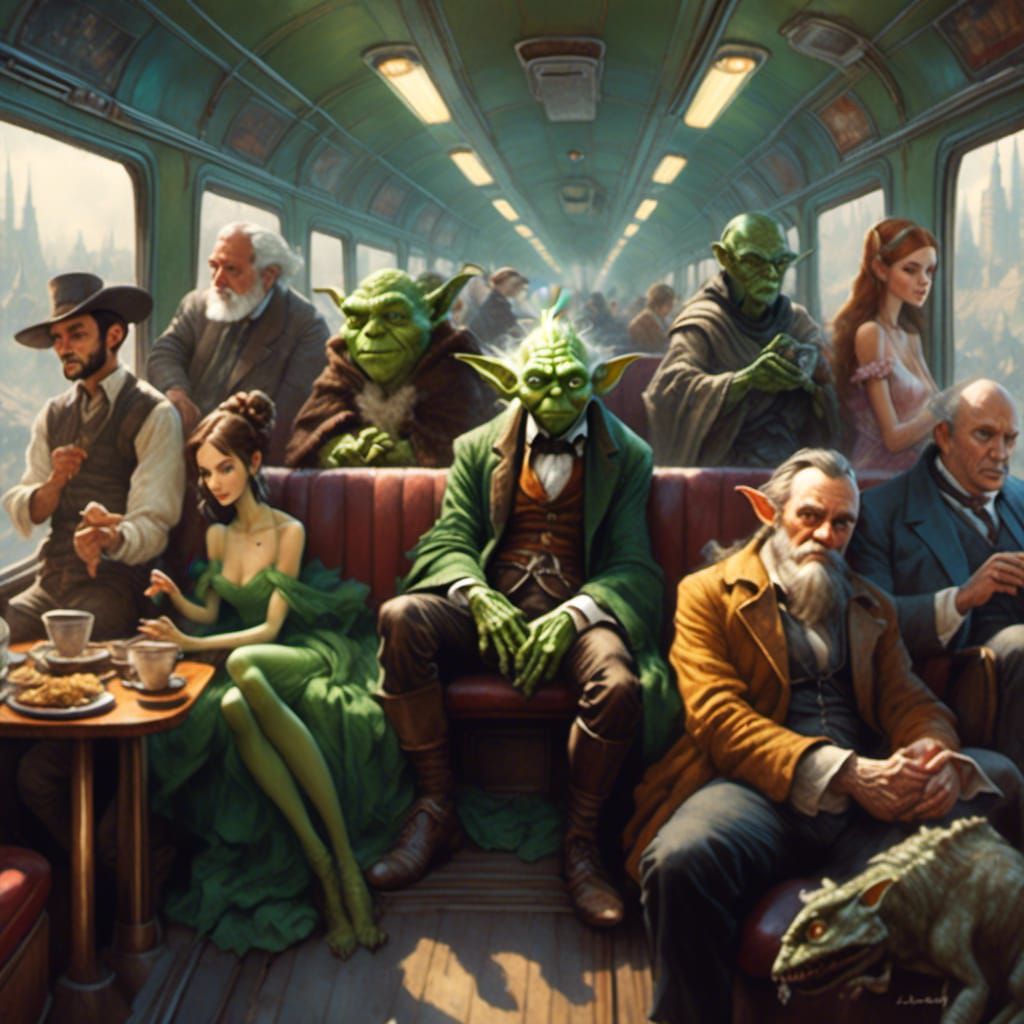 Fantasy Subway Scene by Lockwood: 4K Detail