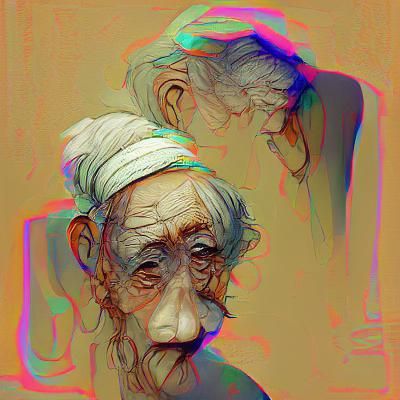 AI Generated Image of Old Age Concept