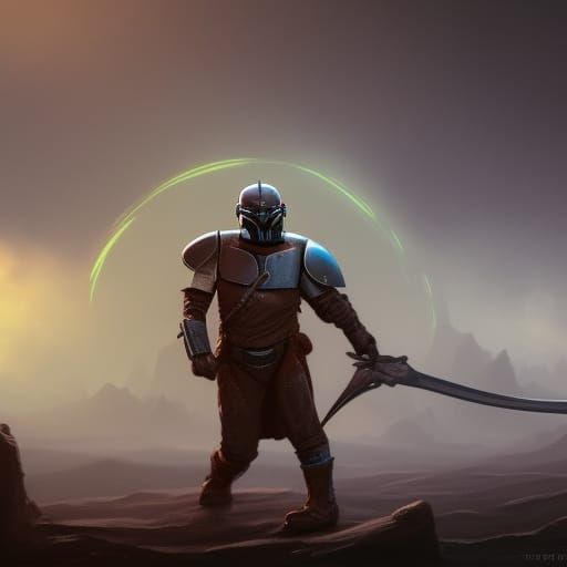Detailed Matte Painting of The Mandalorian