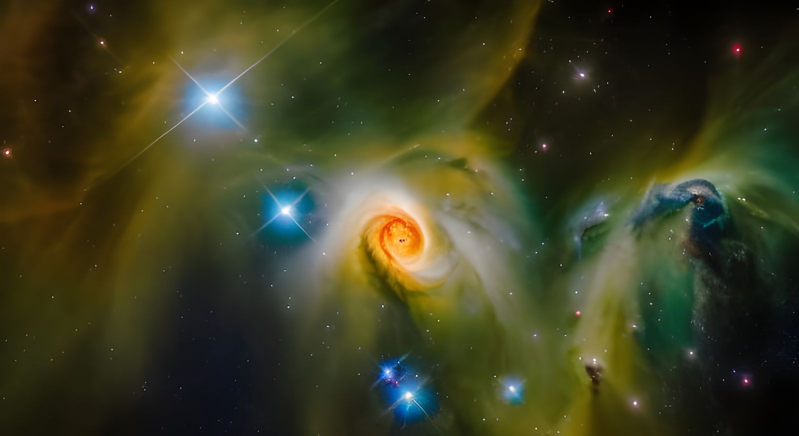Colorful Nebula Captured with Sharp Focus