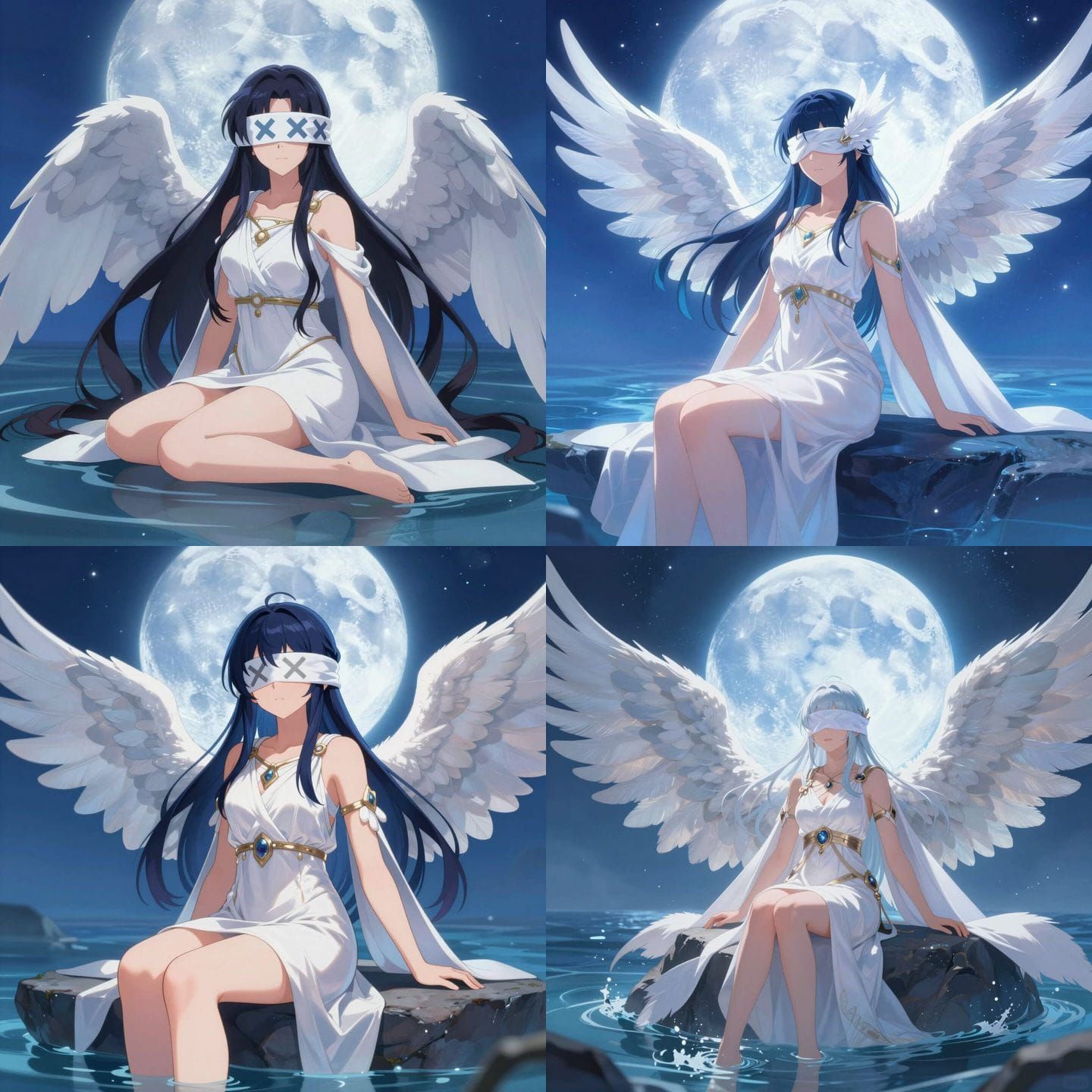 Genshin Impact's Columbina in Toga Under Moon