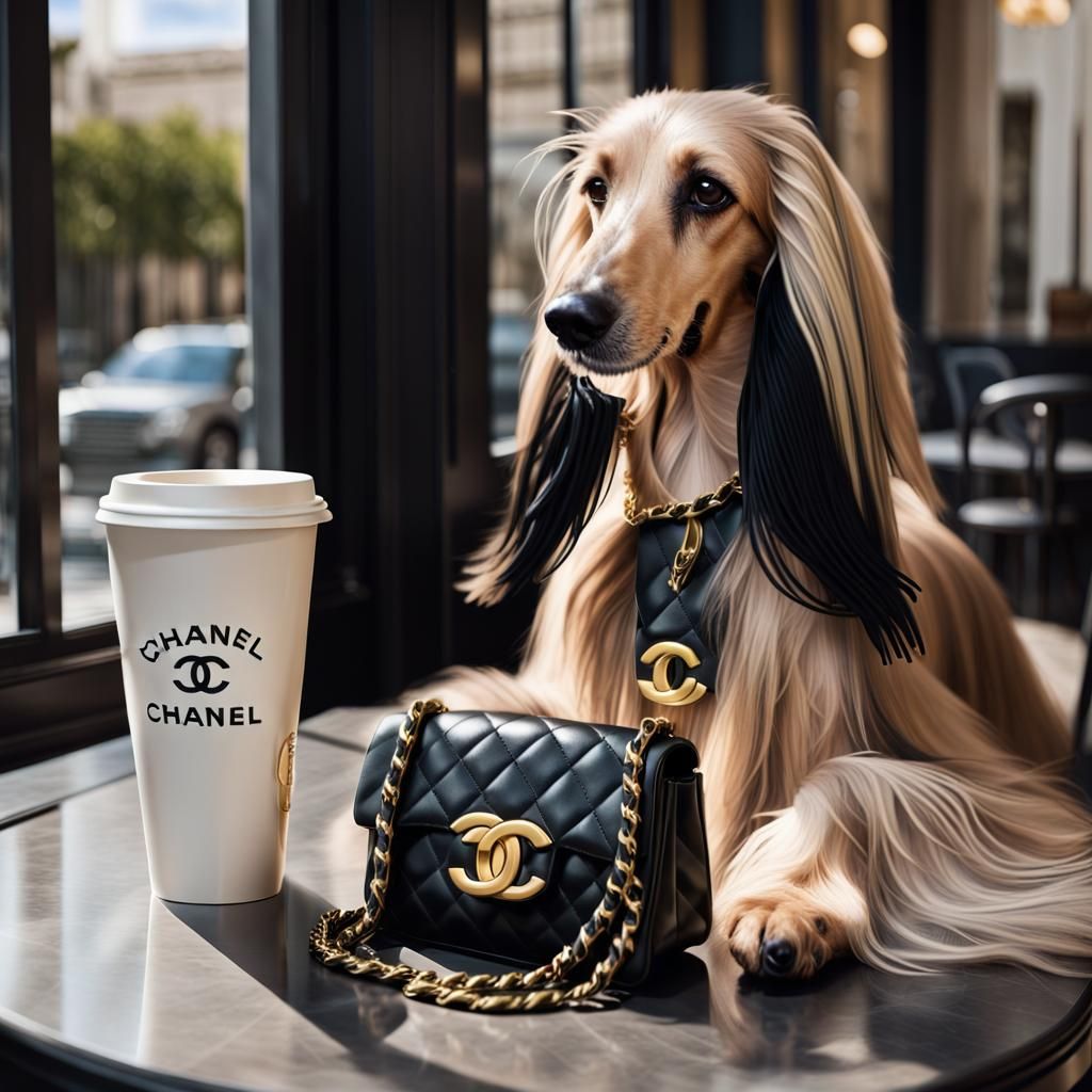 Afghan Hound at the Chanel hangout