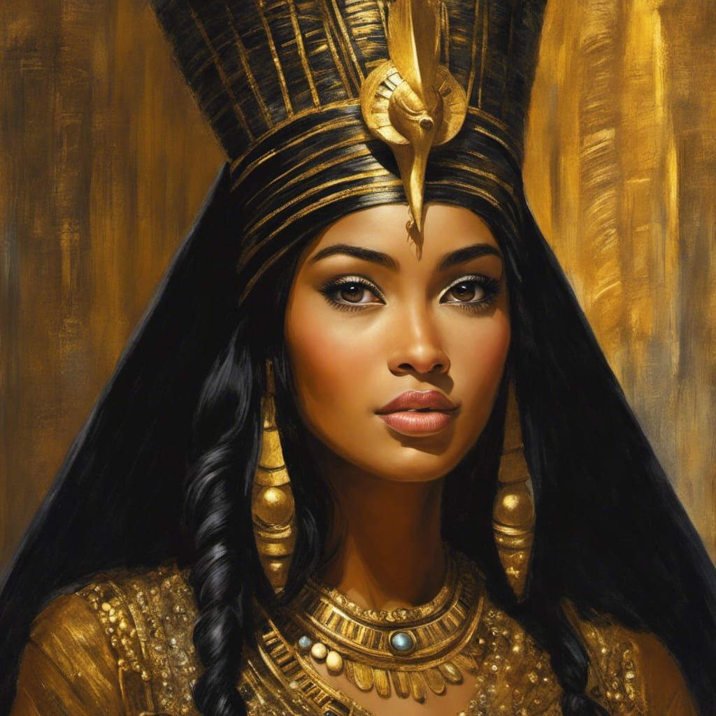 Indonesian Woman as Egyptian Princess Digital Art