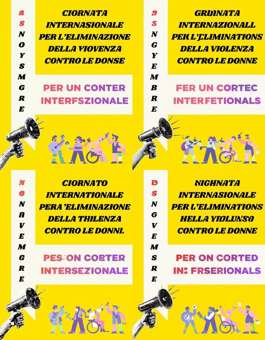 Punk Protest Poster with Woman in Yellow and Dark Text