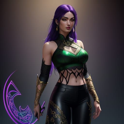 Emerald Silk and Leather: Fantasy Concept Art