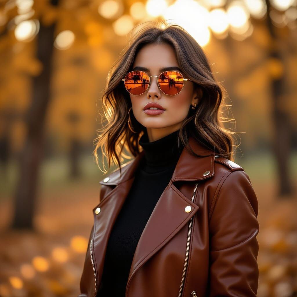 Autumnal Model in Hyperrealistic Style