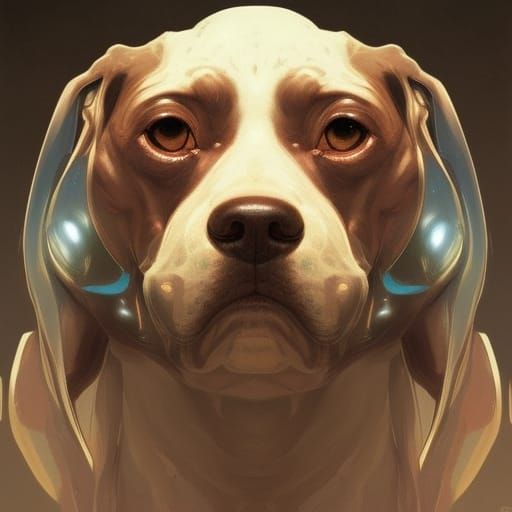 Hyperdetailed Portrait of an Alien Dog Creature