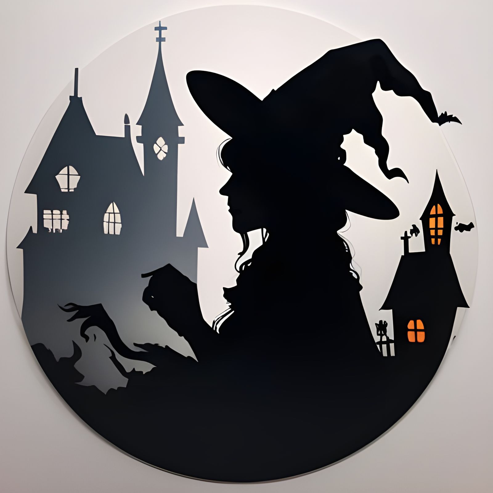 Enchanting Witch Silhouette Halloween Scene
