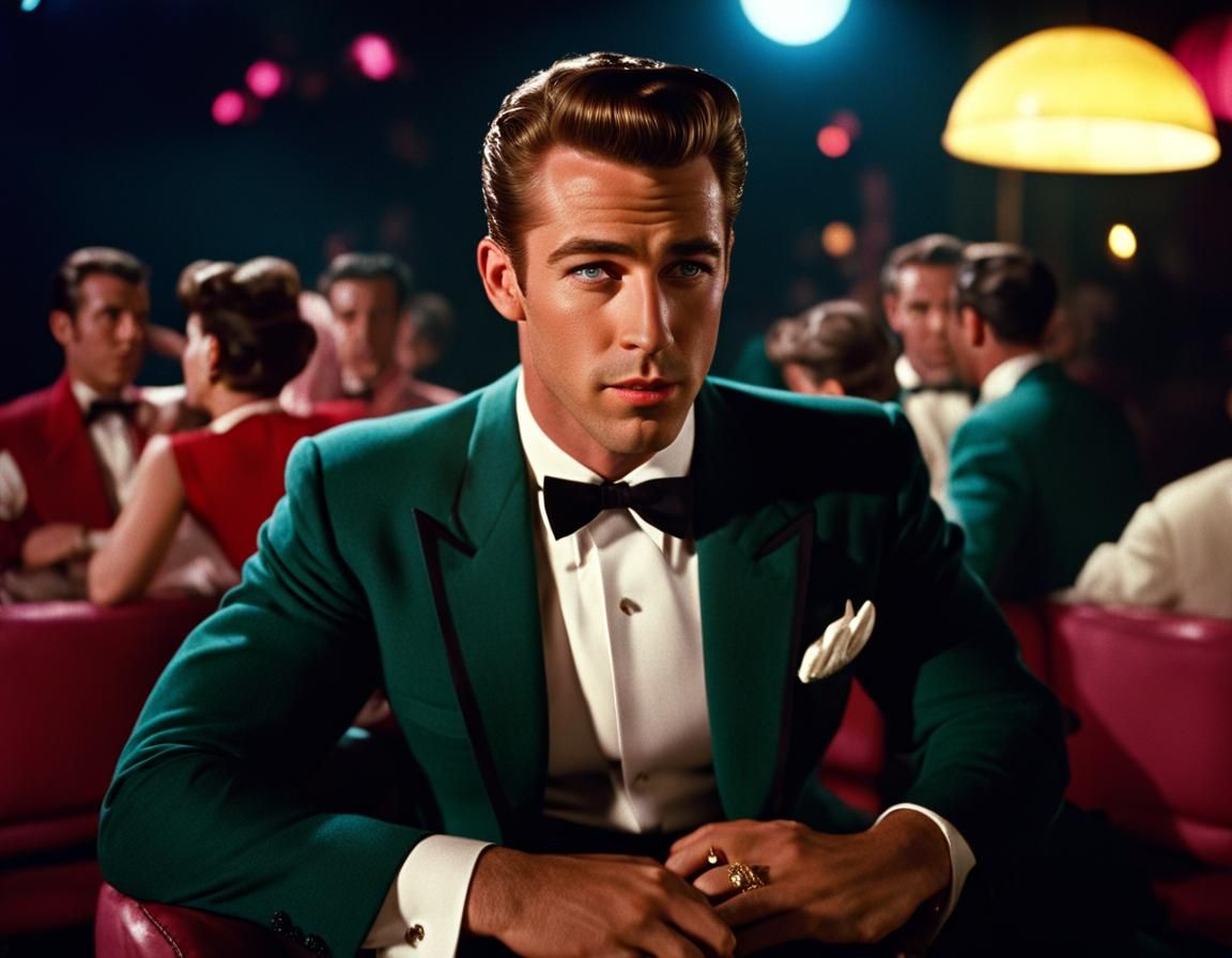 1950s Nightclub Scene in Pictorialist Style