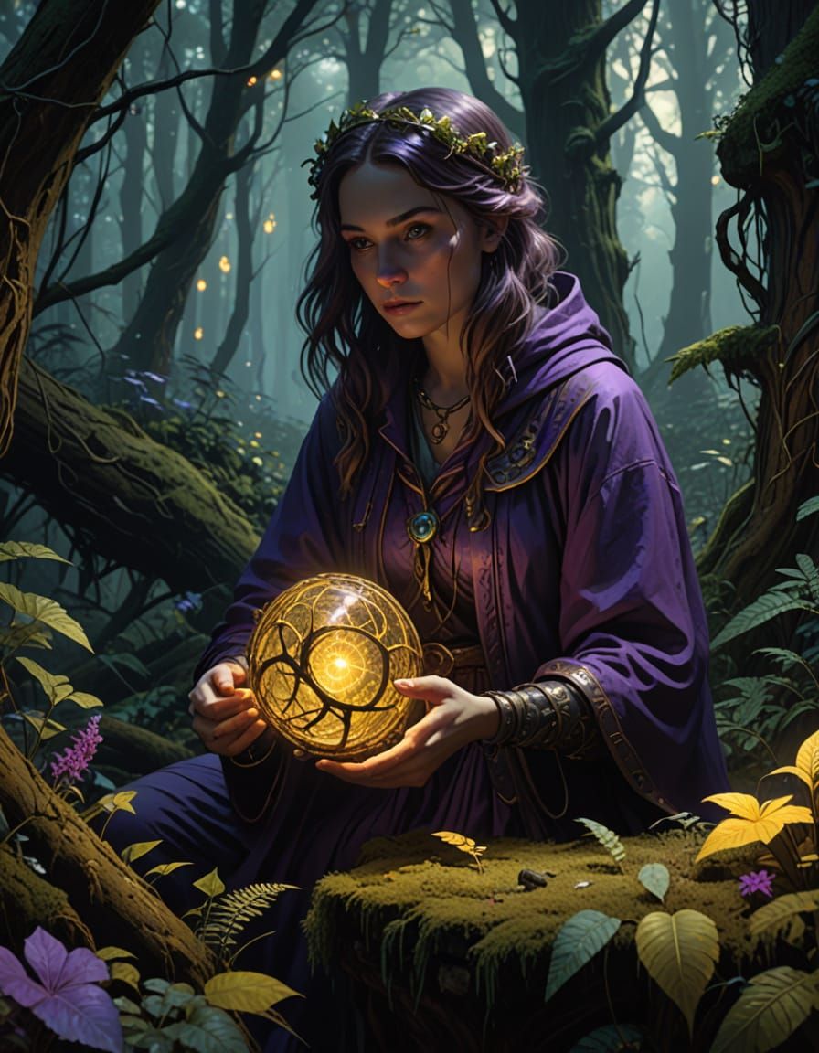 Enchanted Discovery in a Dark Fantasy Realm