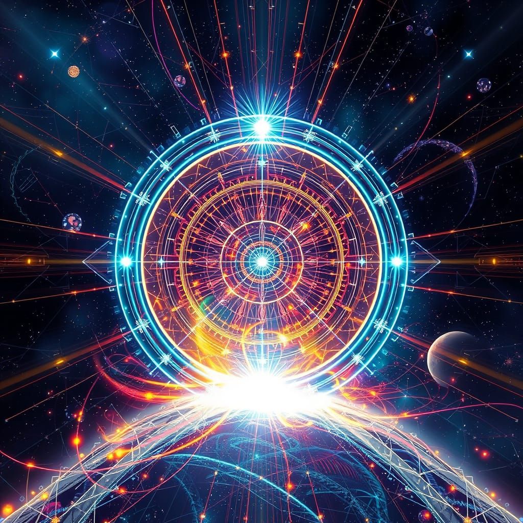 Surreal Cosmic Landscape in Vibrant 4K OLED