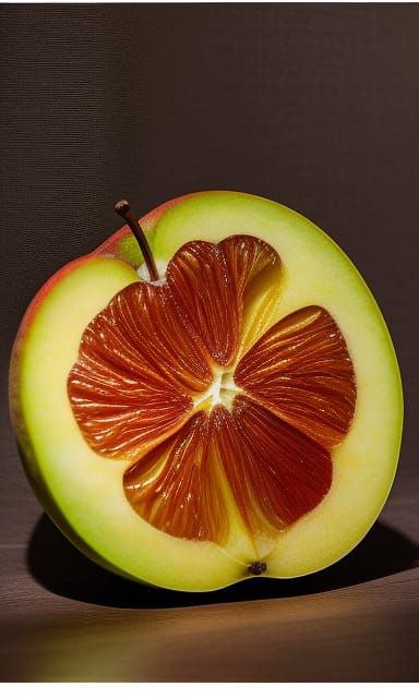 Hyperrealistic Image of Parents Eating an Apple