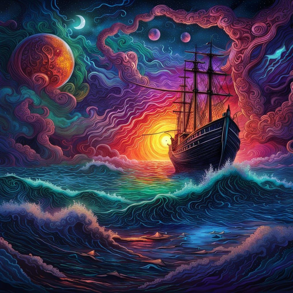 Eldritch Sunset Storm: A Lovecraftian Masterpiece