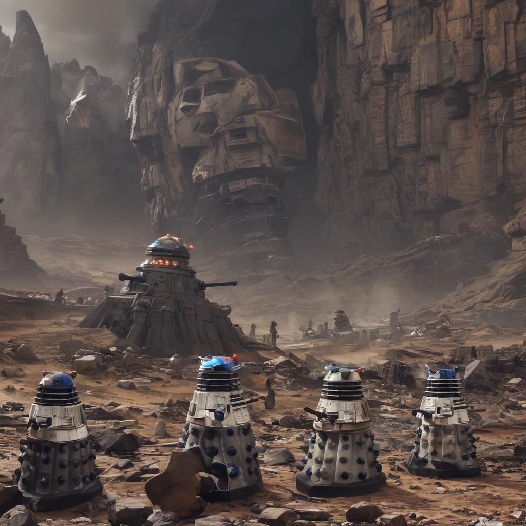 Dalek Civil War on Skaro: Epic Matte Painting