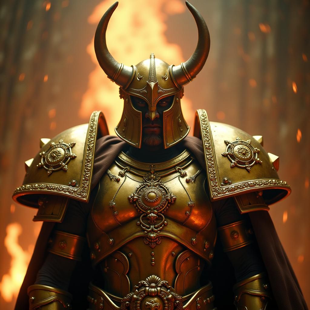 God Emperor in Golden Armor: Warhammer 40K