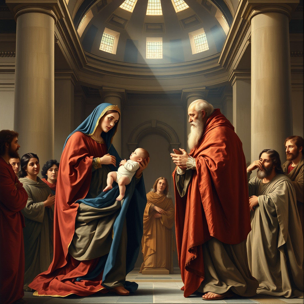 Presentation of Jesus in Temple: Renaissance Style