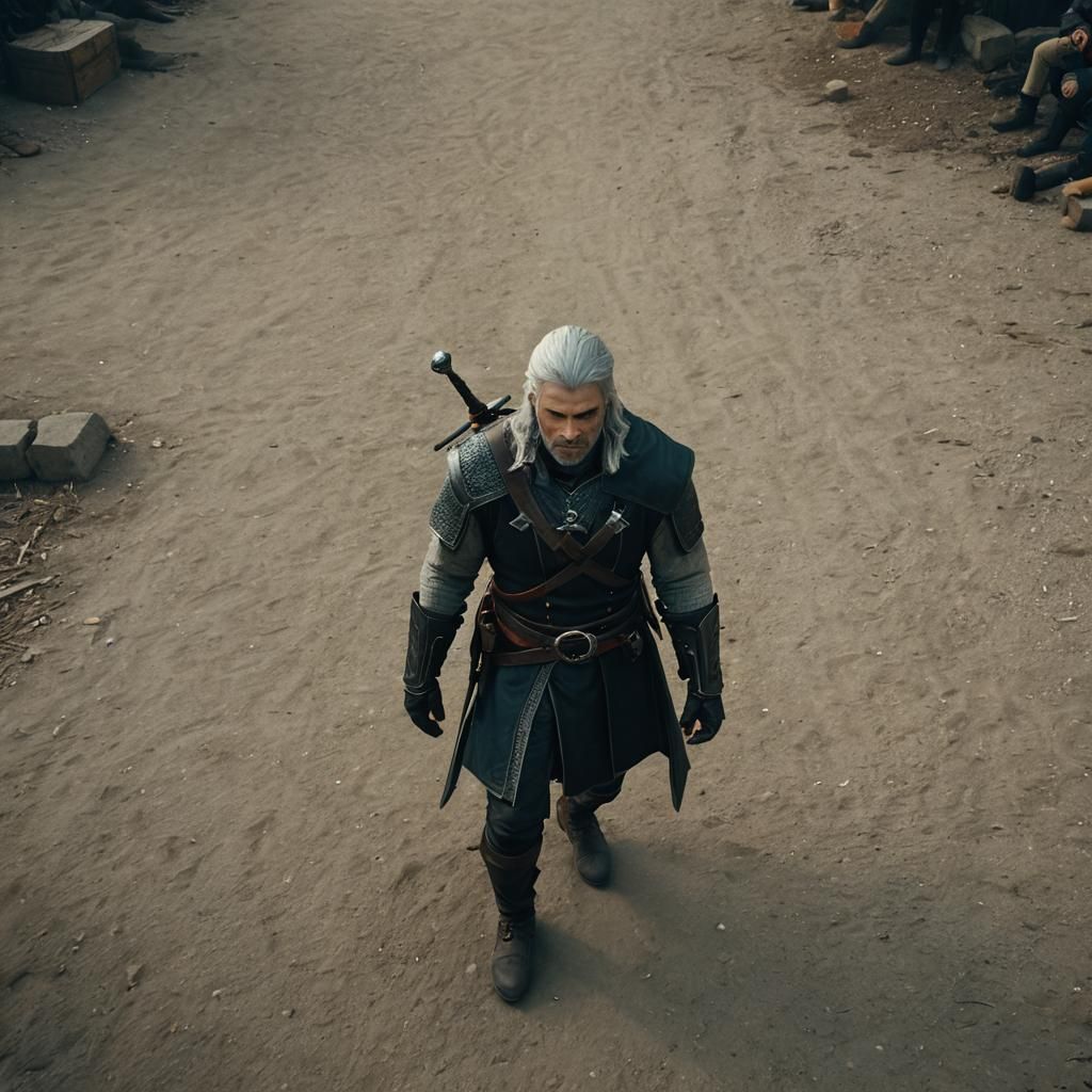 Geralt as Ezio: Cinematic Film Still