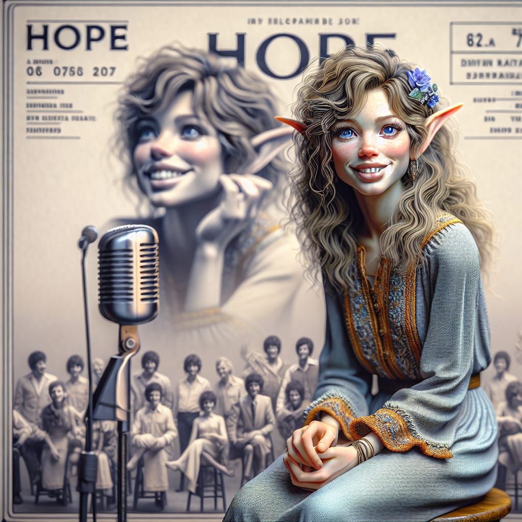 Elf Singer Album Cover in Hyperrealism