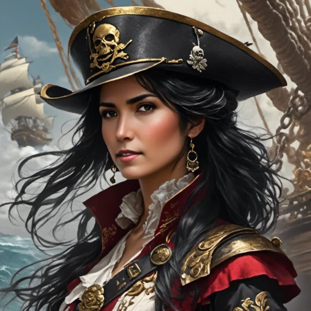 Disney Pirate Portrait in Anime Style