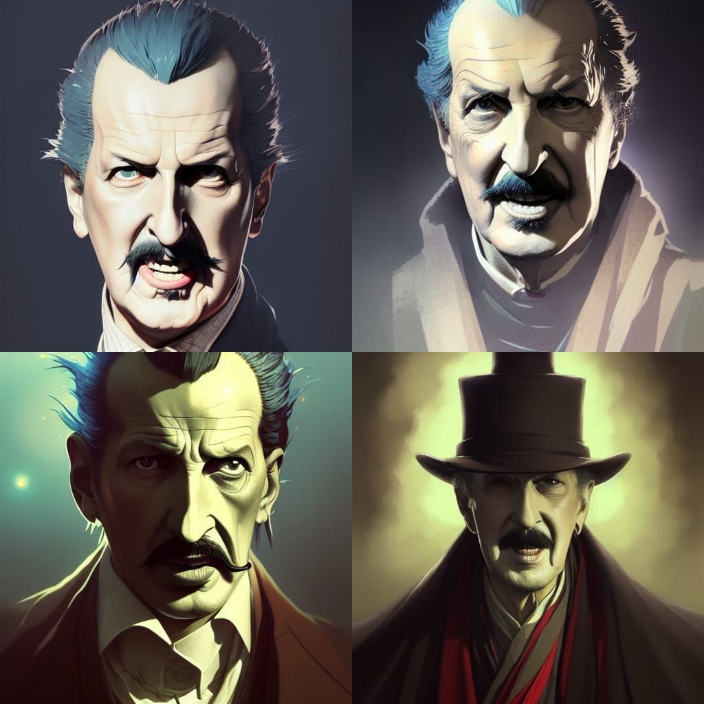 Vincent Price as Ghibli Anime Portrait