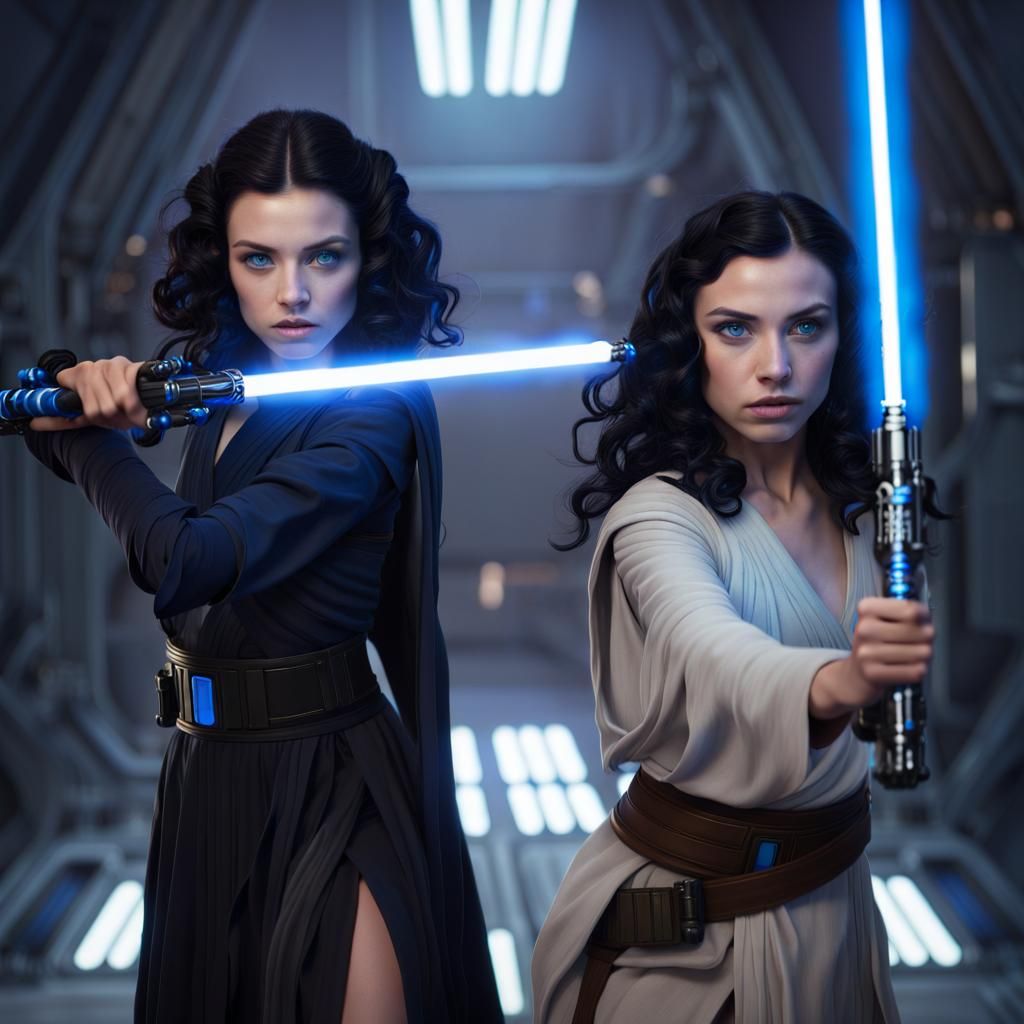 Jedi Master Teaching Apprentice: Fantasy Concept Art