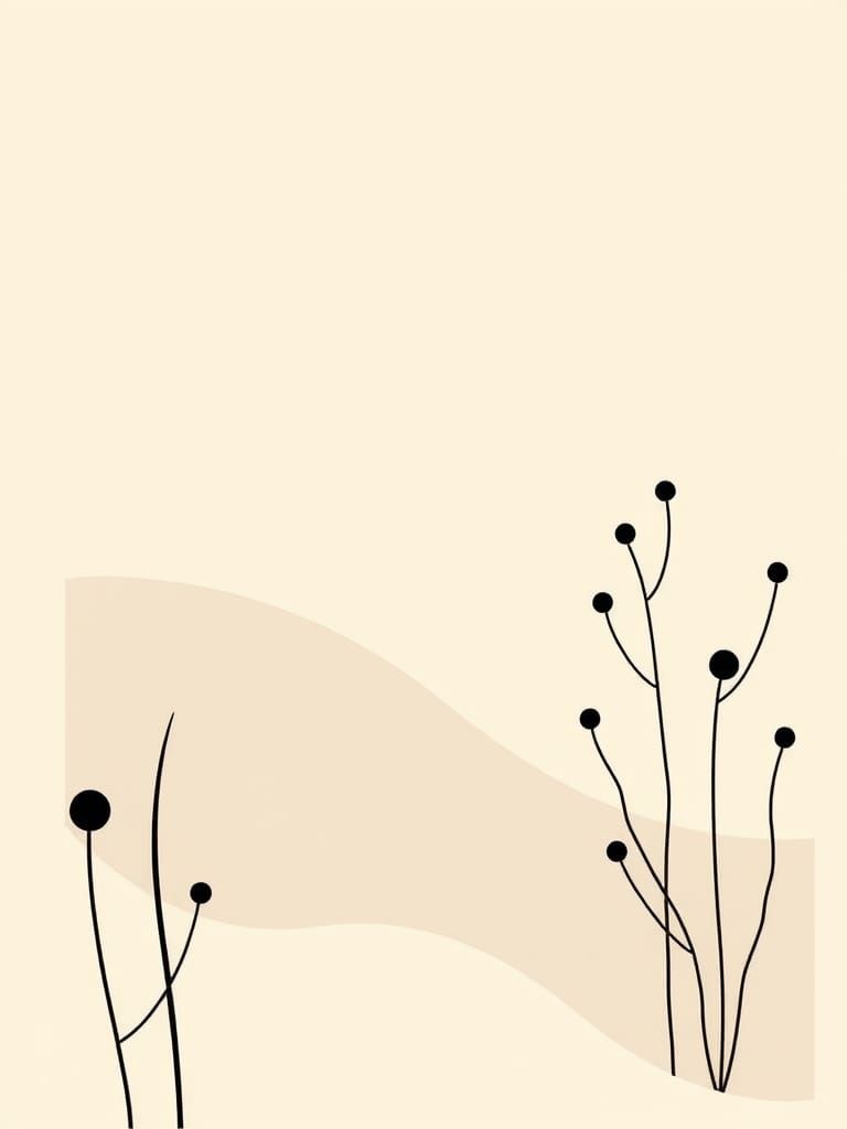 Minimalist Graphic Art in Expressive Line Style