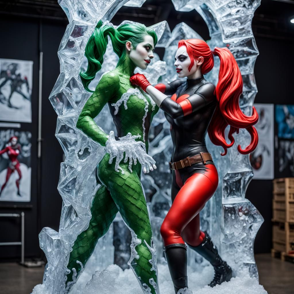 Ice statue (Harley Quinn & Poison Ivy)