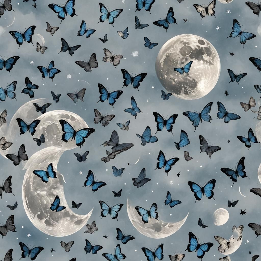 Butterflies Dance Around the Moon