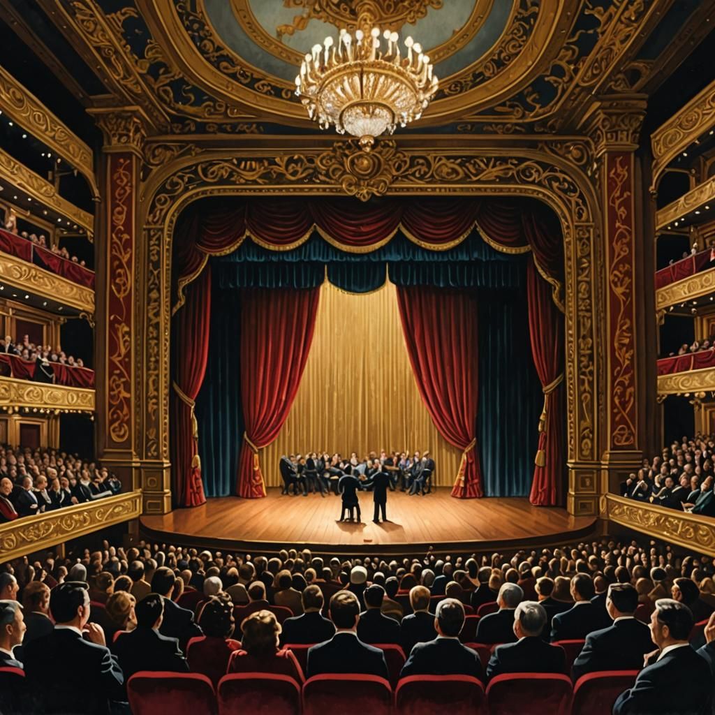 Opulent Theater: Susurrus of Anticipation in Gouache