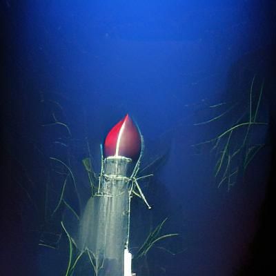 Underwater Rocket Launch: A Surreal AI Vision