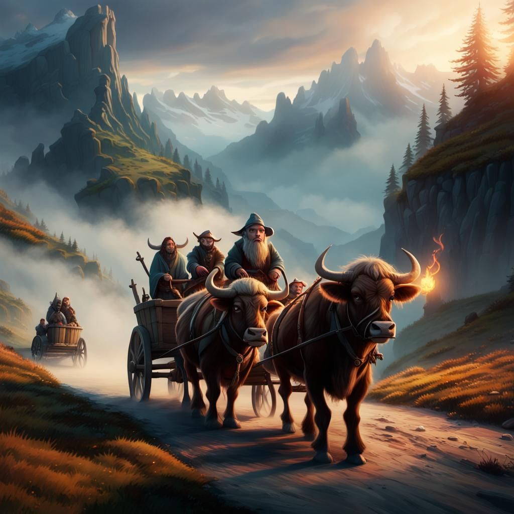 Fellowship on a Misty Mountain Pass