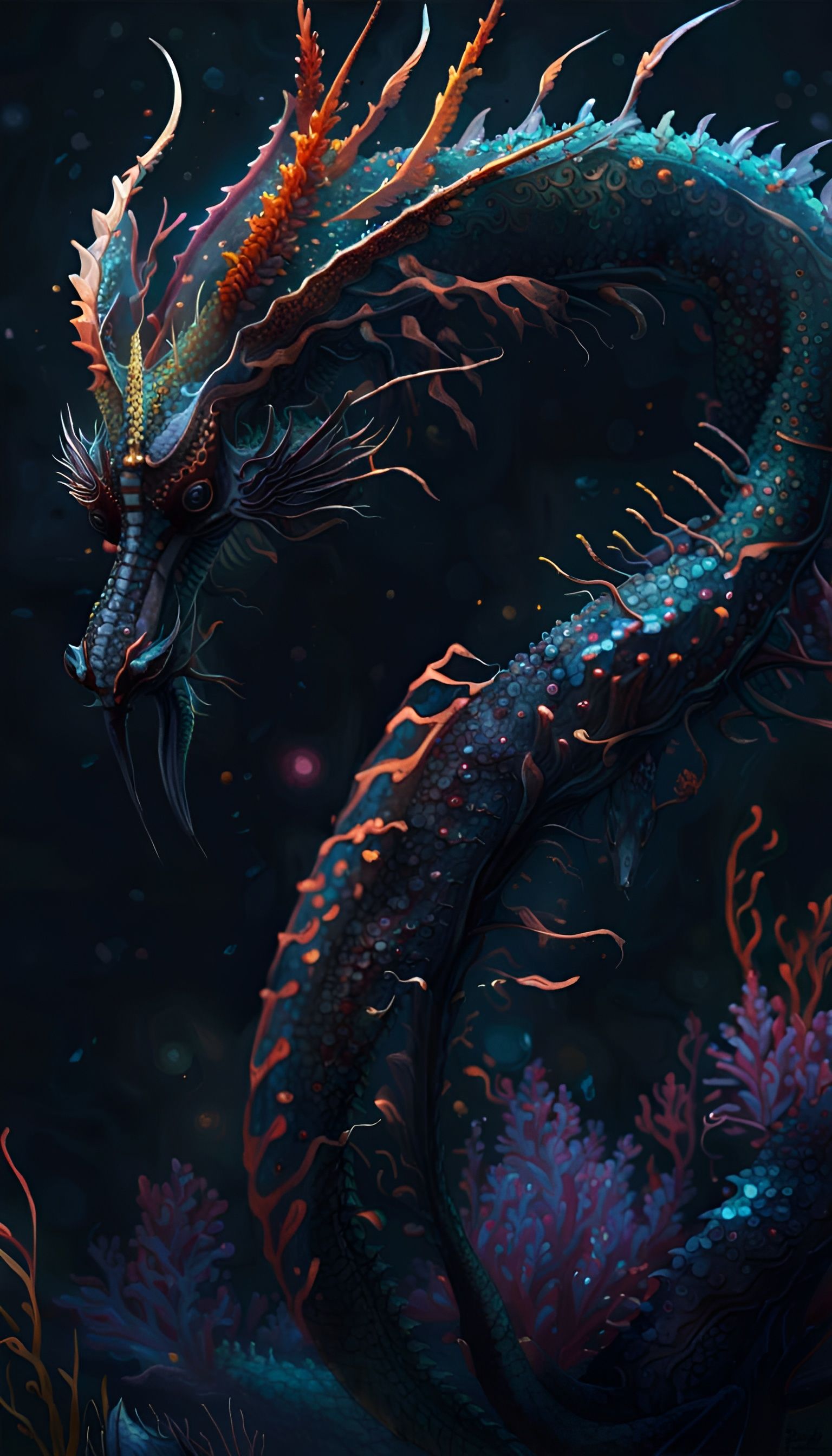 Majestic Sea Dragon with Shimmering Scales