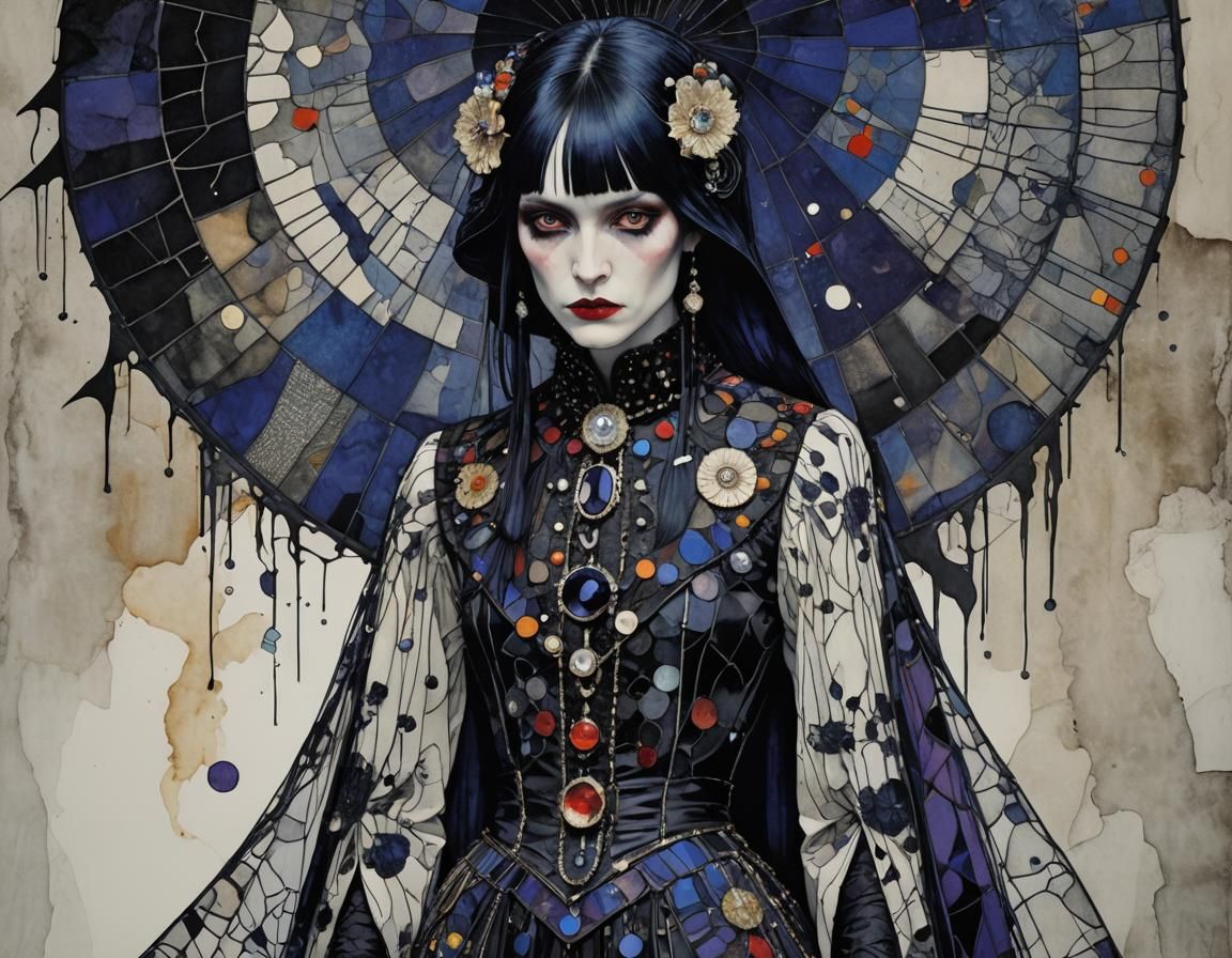 Vampire in Art Nouveau Style