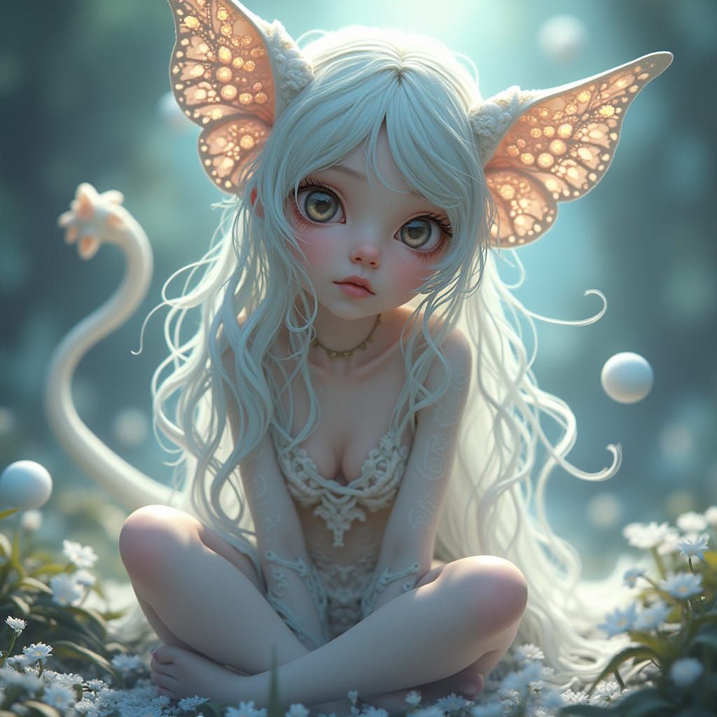 Mystical Fey Maiden in Ethereal Environs