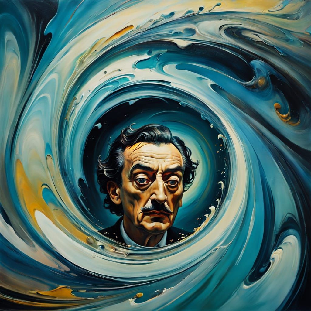 Surrealist Oil Painting of Everyday Task