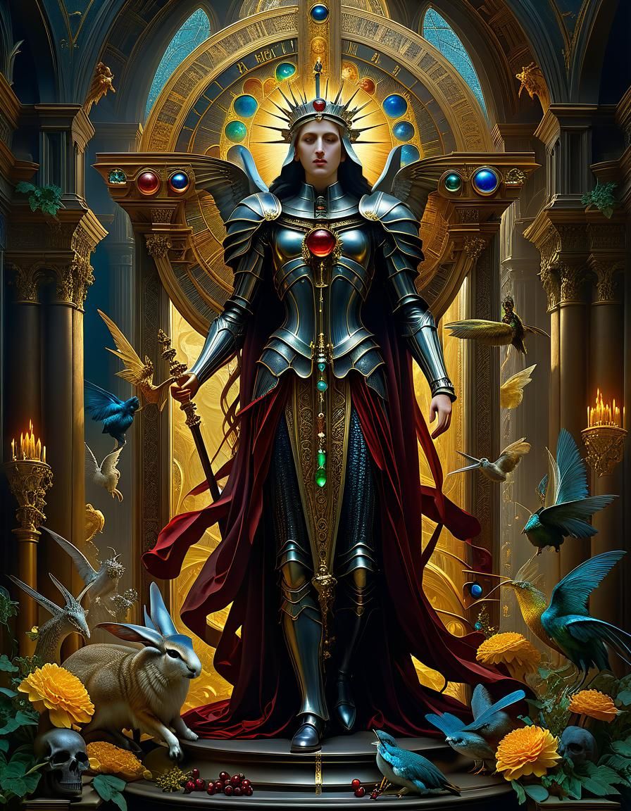 Dreamscape Requiem: Detailed Digital Painting in Deep Color