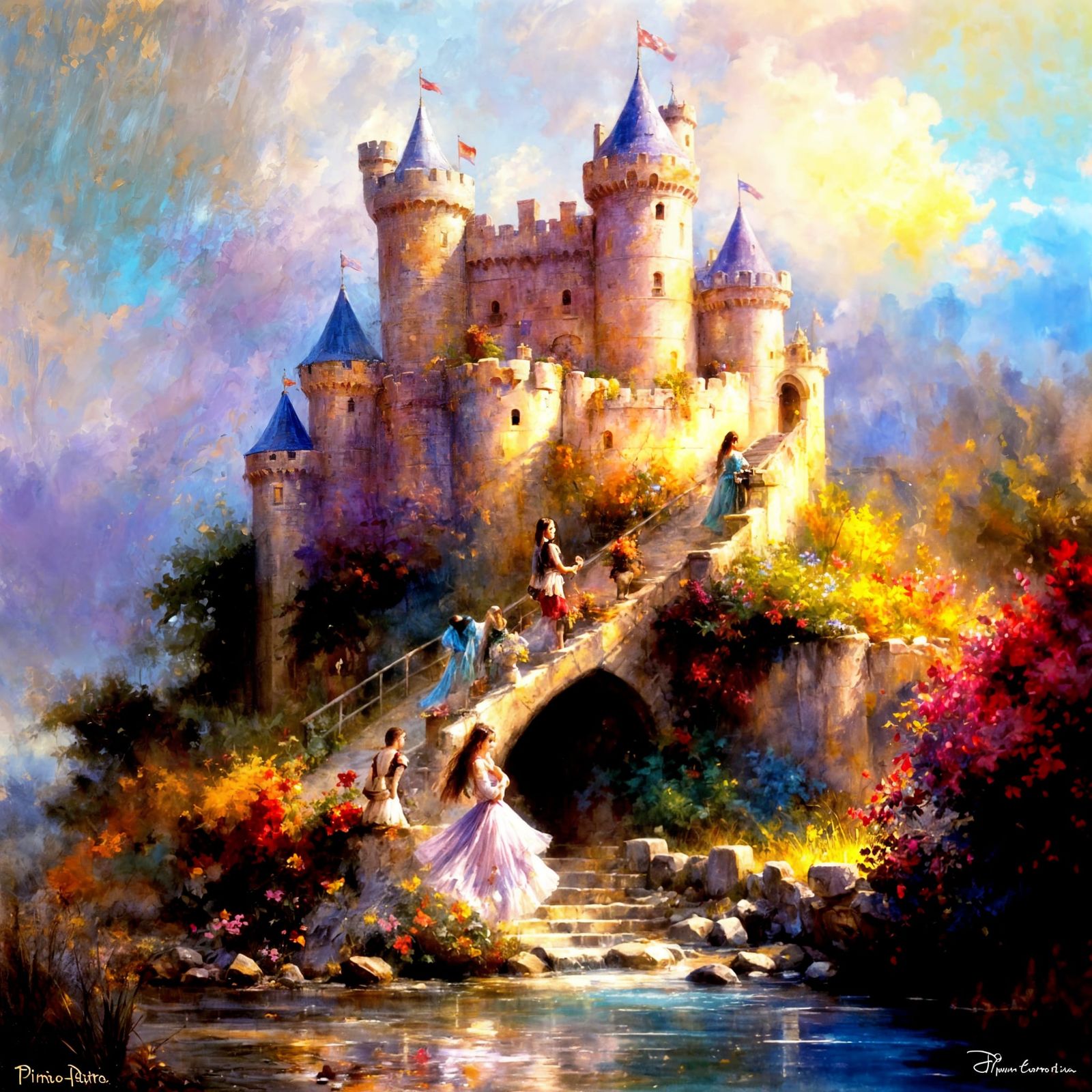 Colorful fntasy castle, 🧚🏻‍♀️🏰✨pino daeni