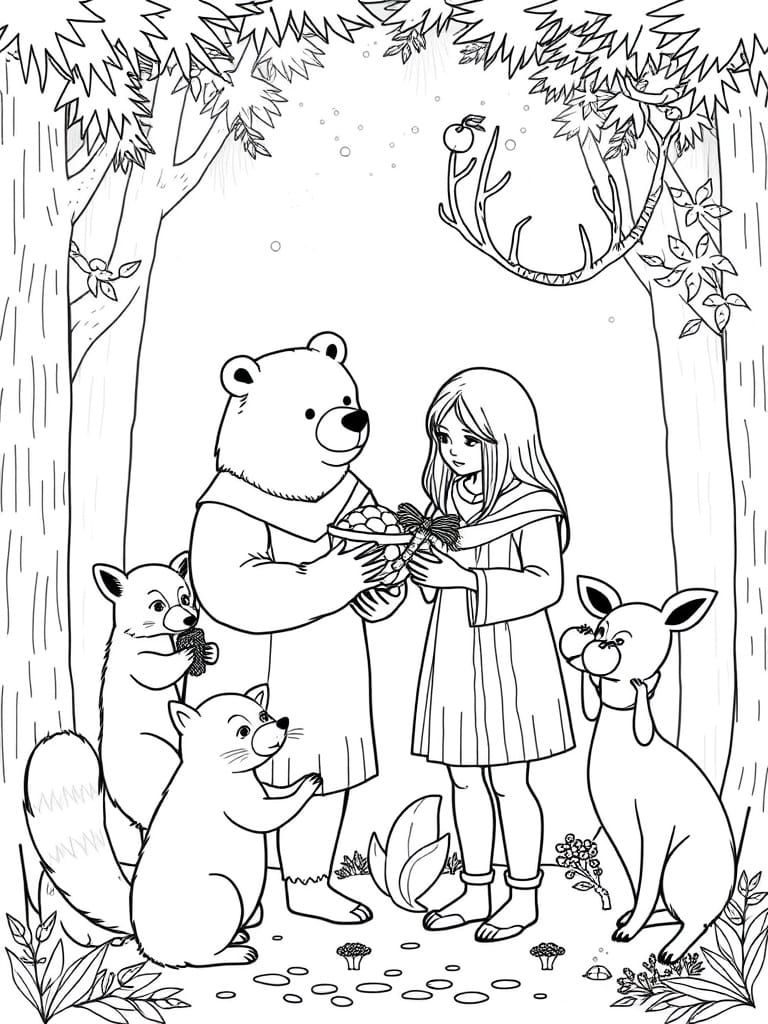 Forest Creatures Bring Gifts to Twin Children in a Heartwarm...