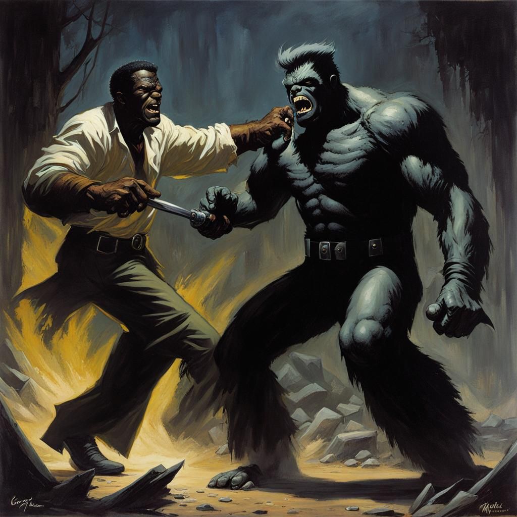 Frankenstein vs Wolf Man: Sinister Fight