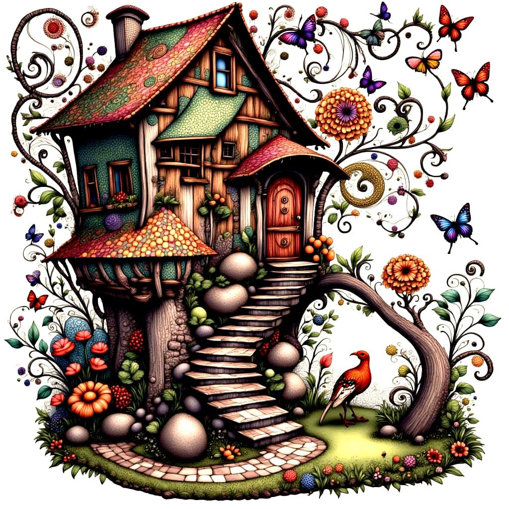 Whimsical fantasy fairy place
 <lora:Zentangle:1.0> by arthu...