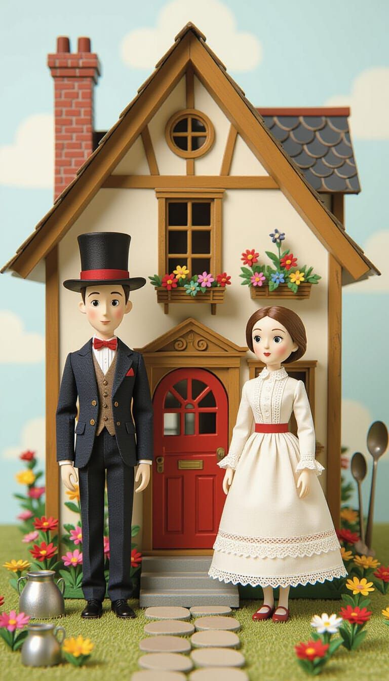 Tin Dolls by Whimsical Tin House, Miyazaki & Tan Inspired