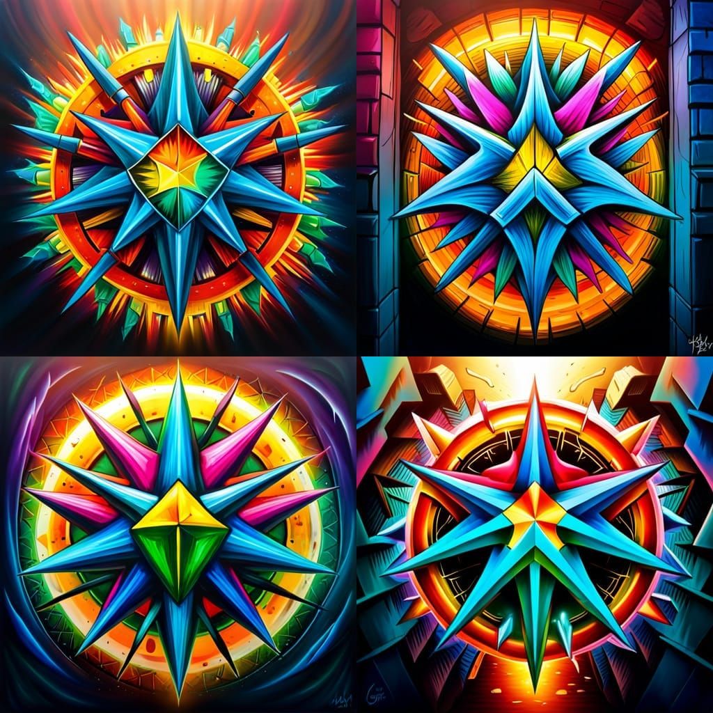 Chaos Magick Sigil in Graffiti Splash Art Style