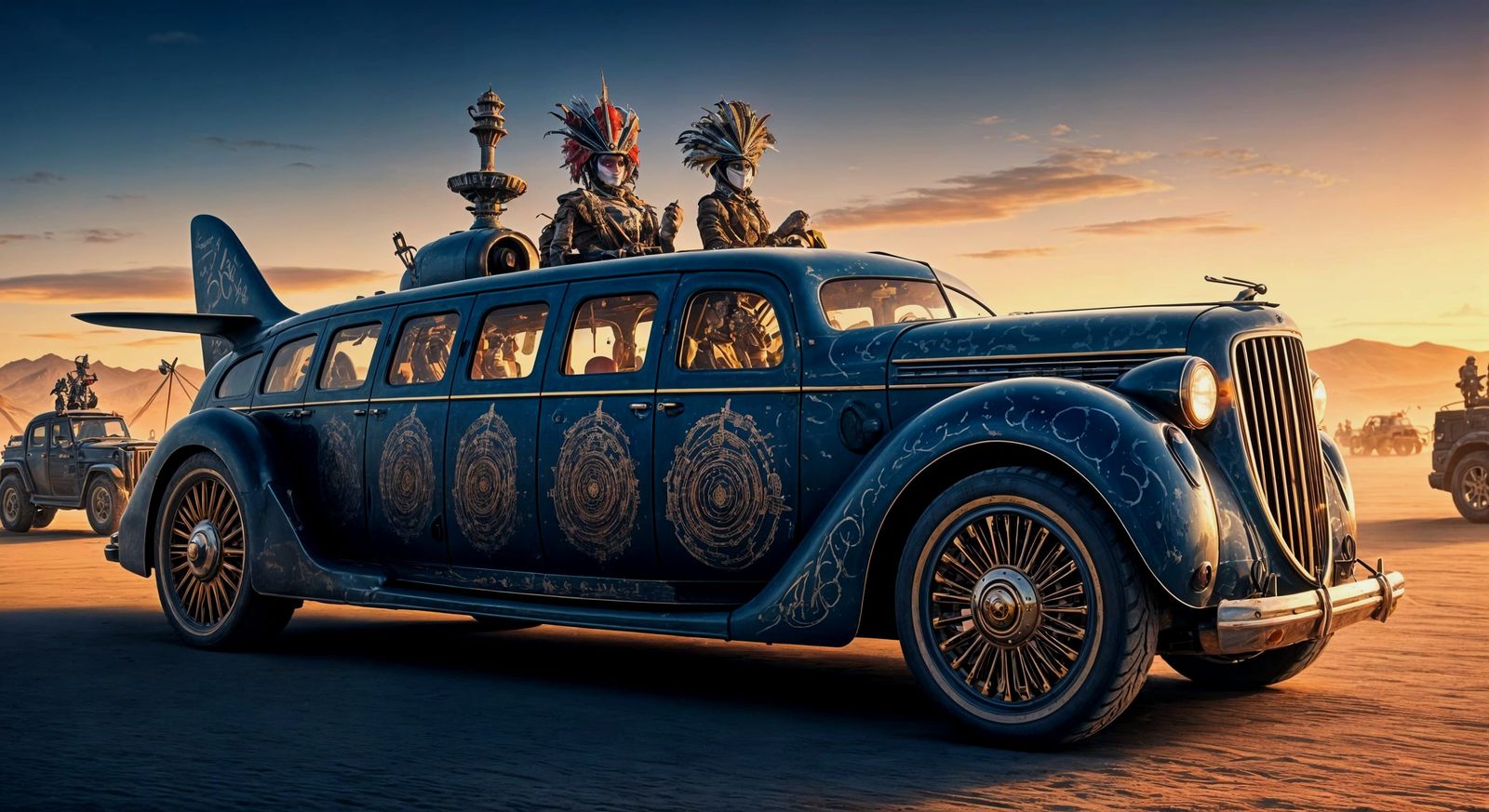 Steampunk Humvee Limo at Desert Festival