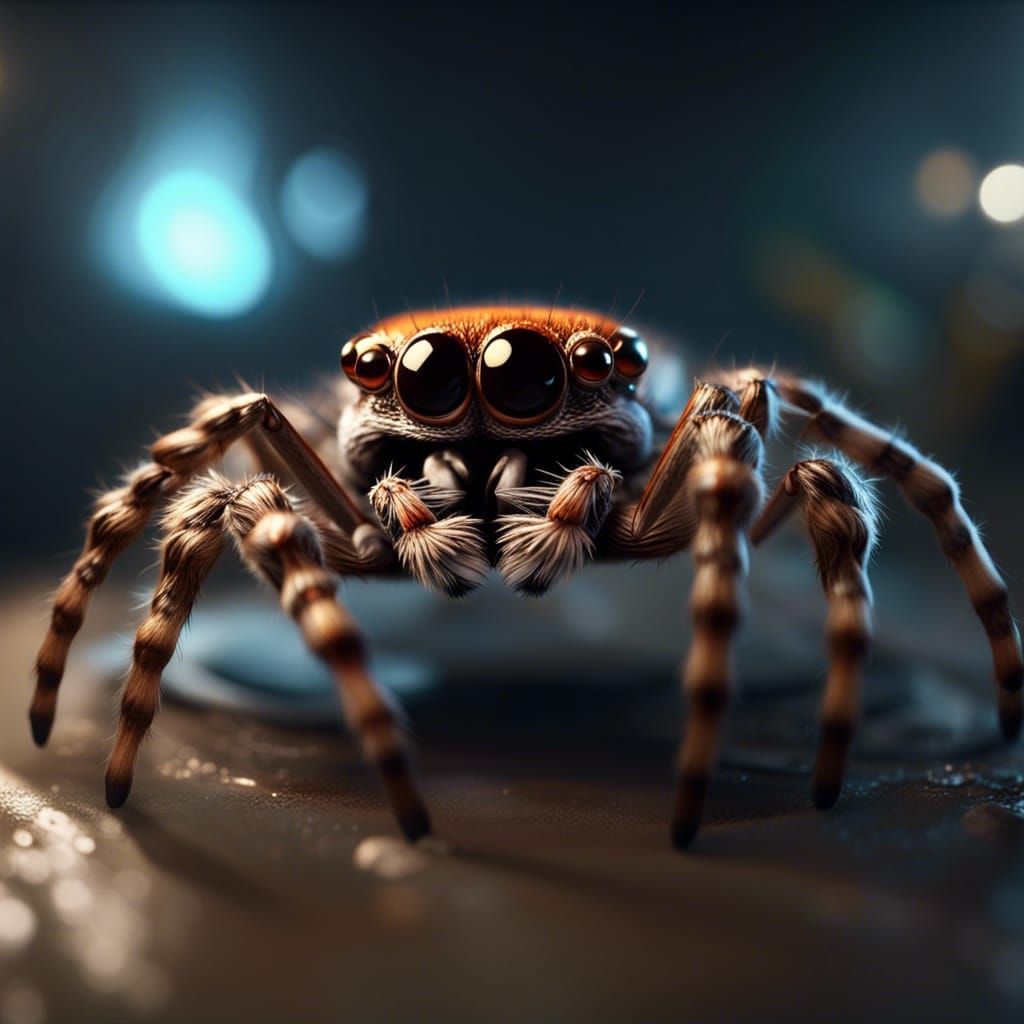 Jumping Spider in 3D Game Cinematic Style