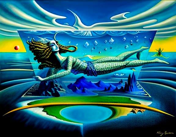 Surrealism Ethereal Crystalline  scintillating Dali