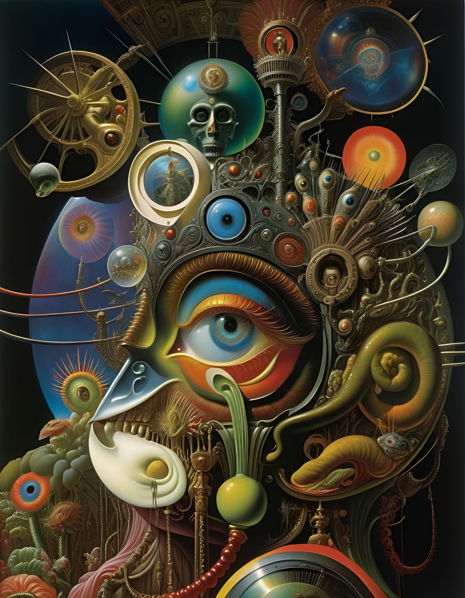 Psychedelic Circus Hologram Inspired by Surrealist Art